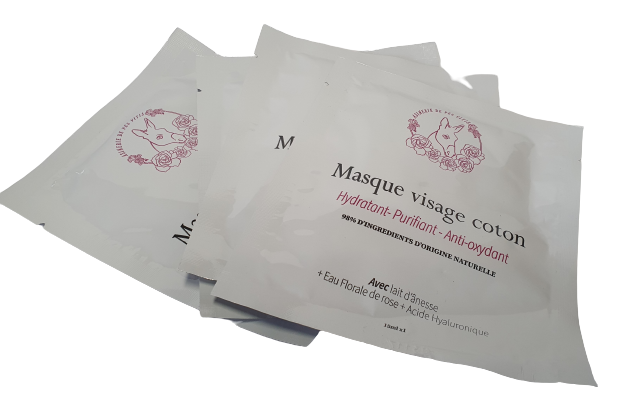 4 Masques hydratants au lait d'ânesse + 1 offert