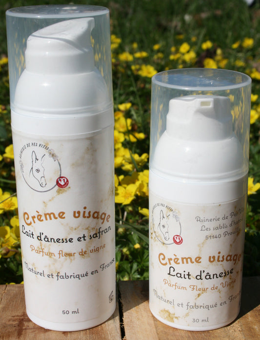 Crème visage au lait d'ânesse et au safran