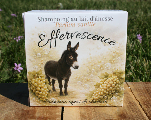 Effervescence: Shampoing solide au lait d'ânesse parfum Vanille